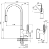 Смеситель для кухни GRANULA 8168 пирит с выдвижным изливом 8168 PIPIT